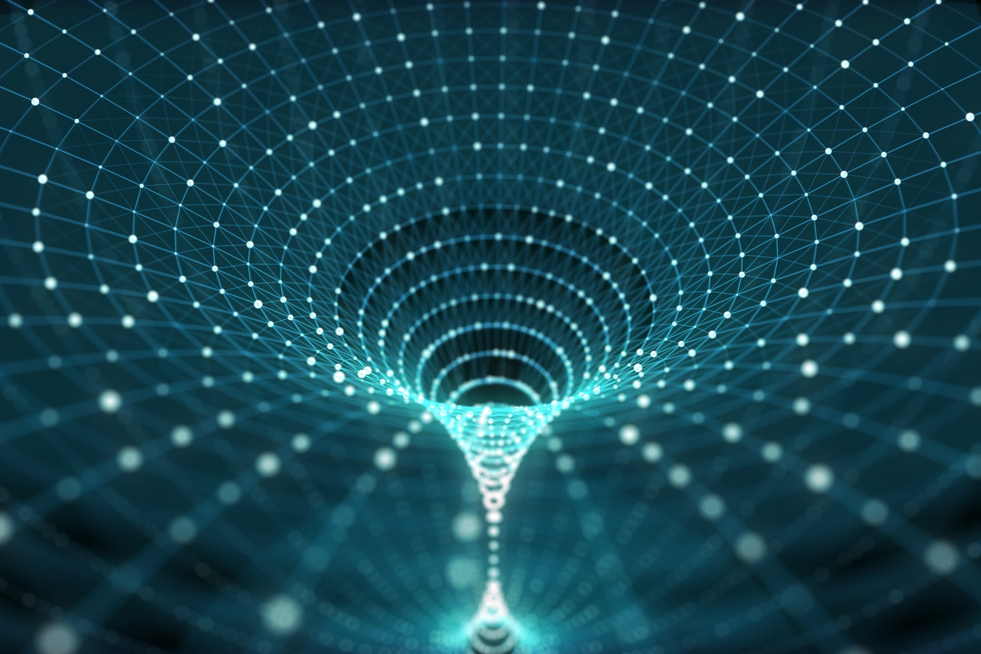 Artist Rendition Wormhole Universe End Geometric Wide