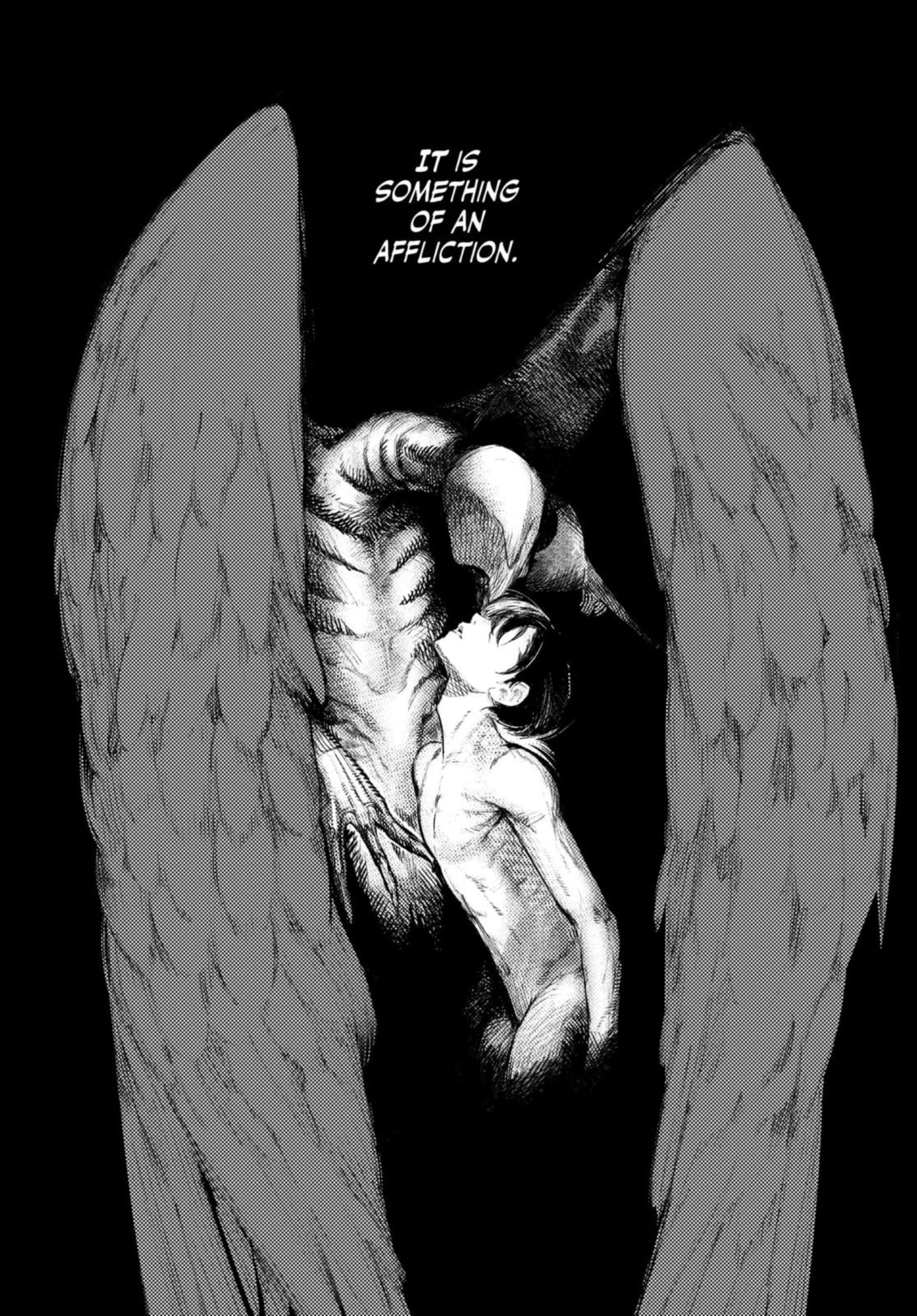 Choujin X manga panel of Tokio and a giant vulture-man.