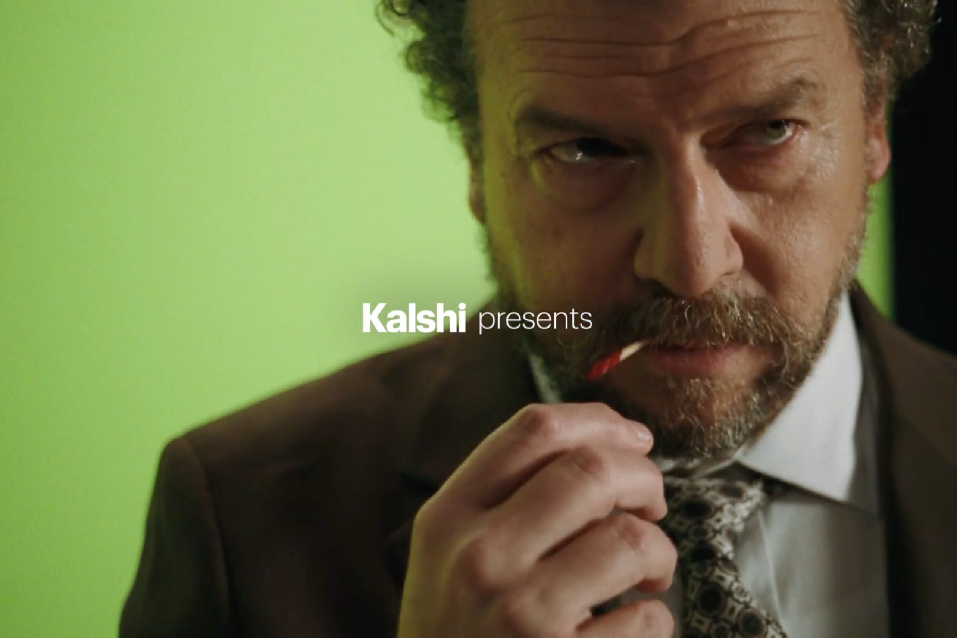 Screenshot from a new Kalshi ad featuring Danny McBride and Shane Gillis as weathermen. 