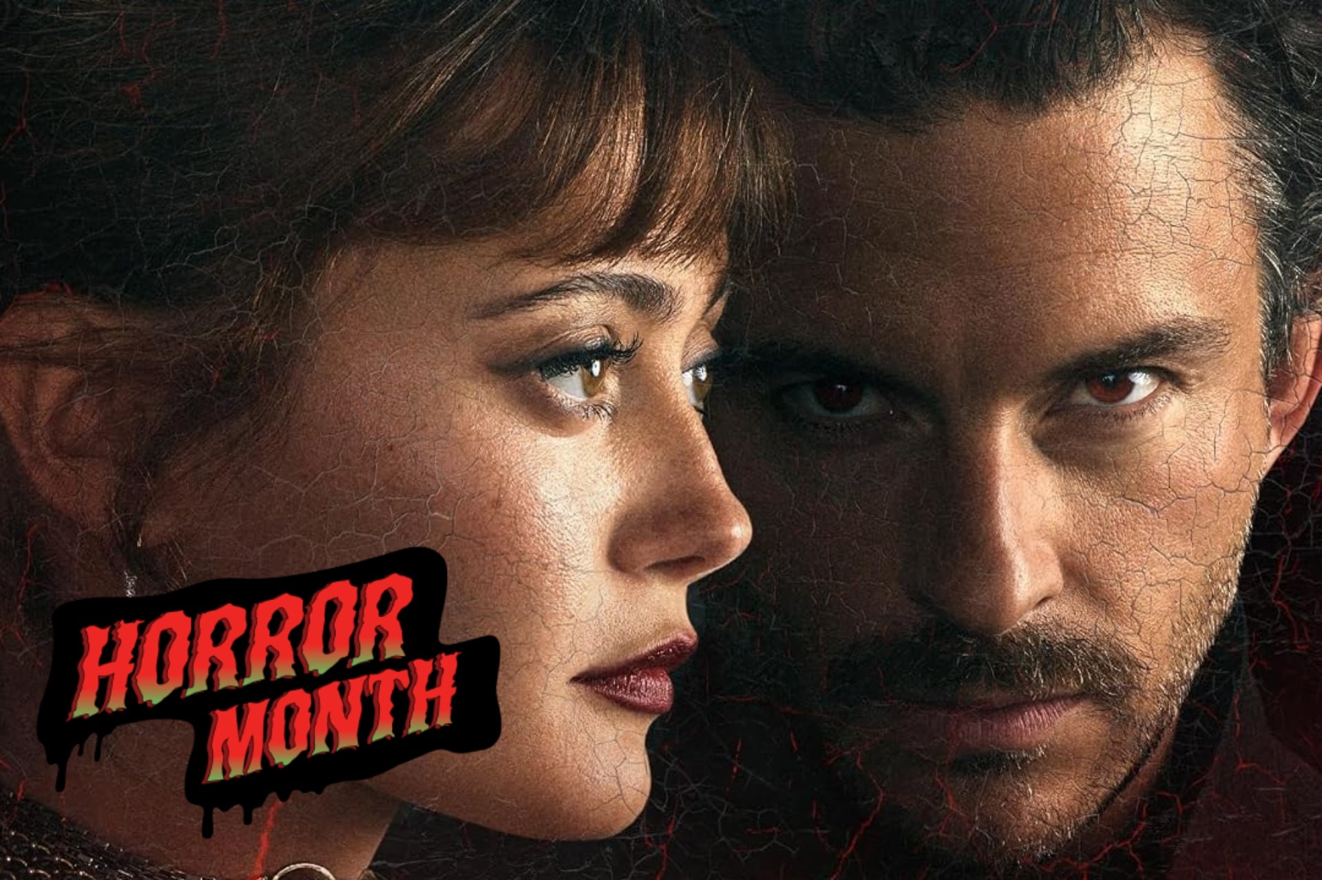 Audible Original key visual of Ella Purnell and Jonathan Bailey in Bram Stocker's Dracula.