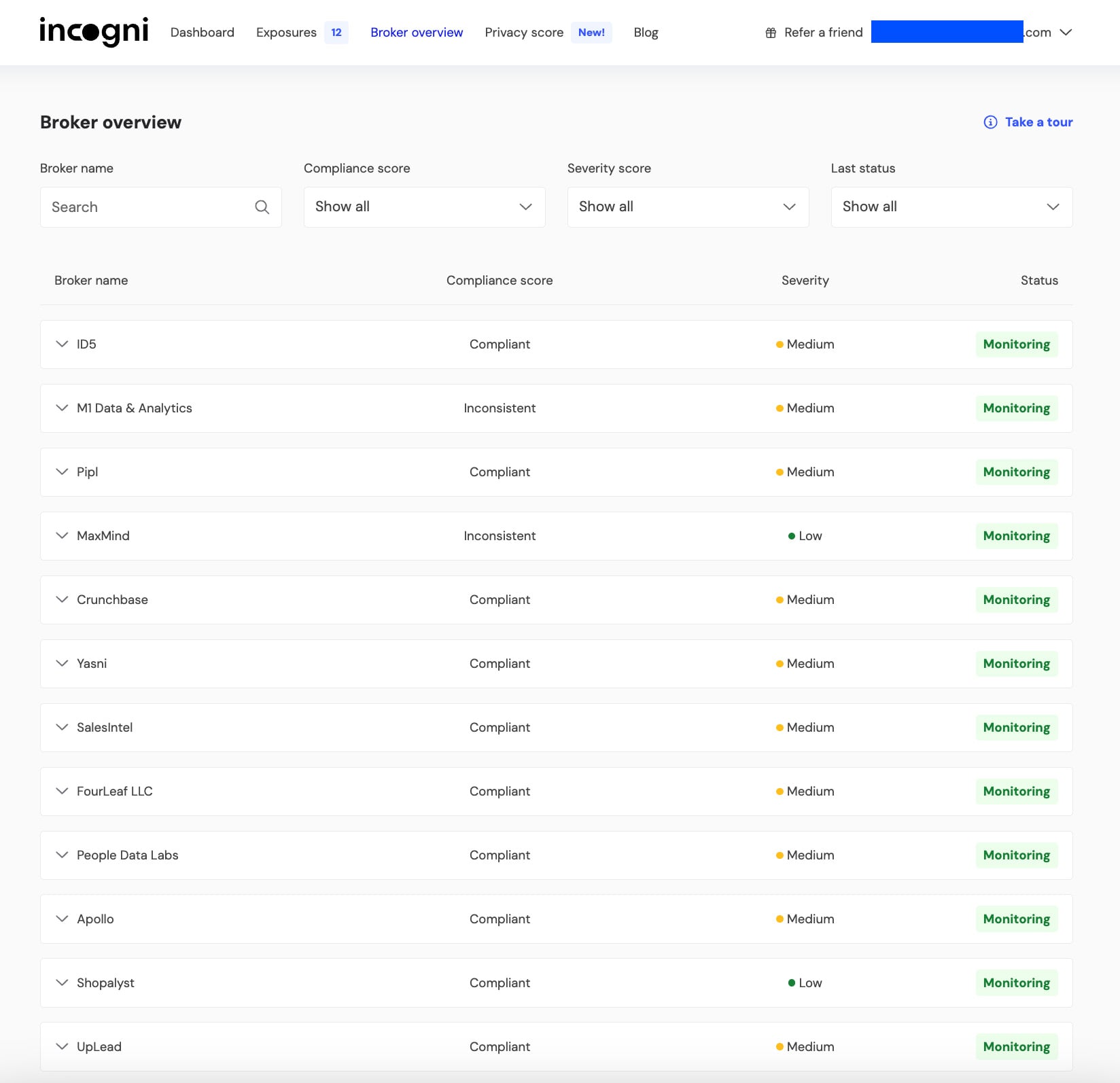 Incogni Broker Overview Gizmodo