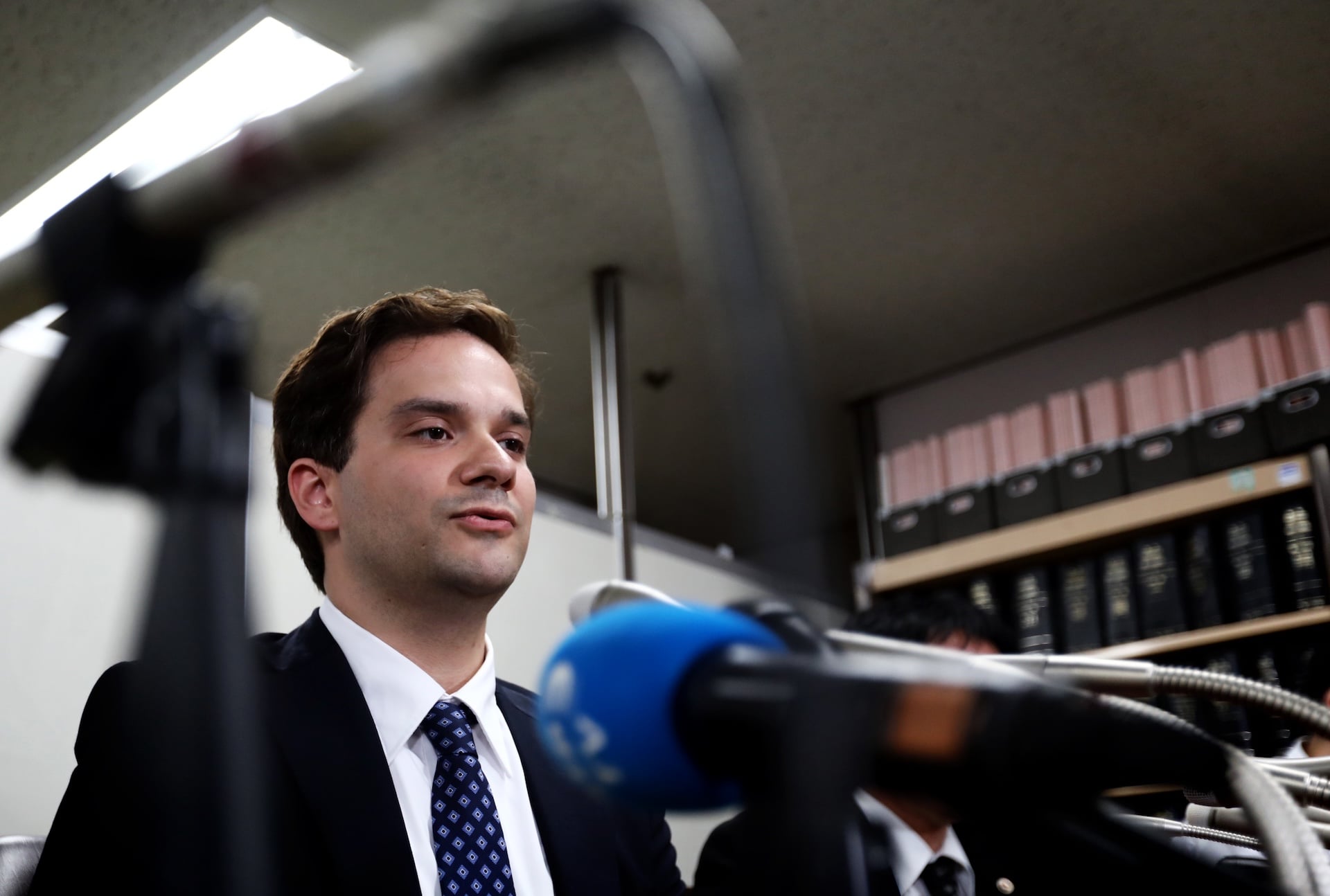 Karpelès in 2017, shortly after a court hearing in Tokyo