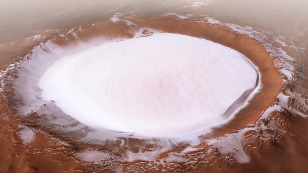 Mars north polar ice contains 3% dust, scientists discover
