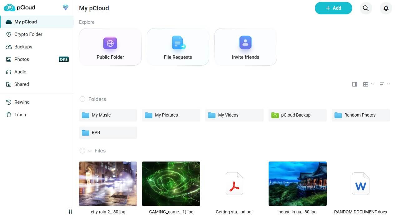 Pcloud Interface