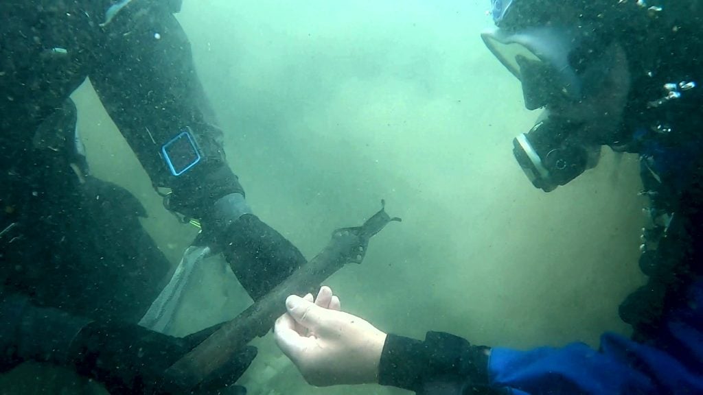 Researchers Examine Bronze Age Sword Mezzano Lake
