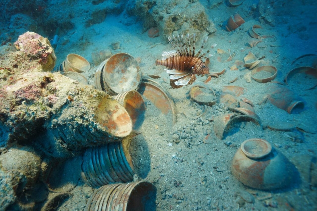 Rhosian Ceramics Shipwreck Roman Empire Wide Shot