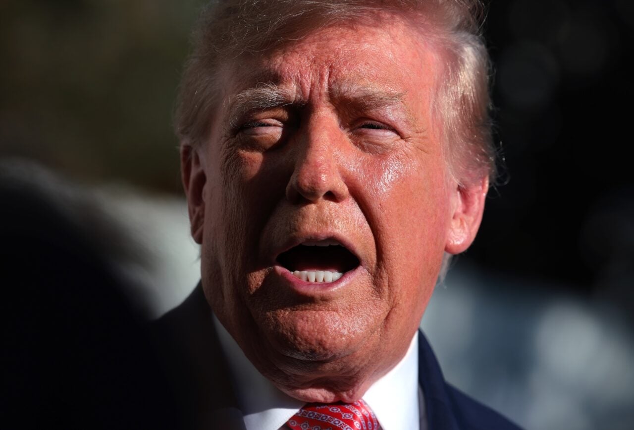 U.S. President Donald Trump speaks to reporters as he departs the White House on October 19, 2026 in Washington, DC.